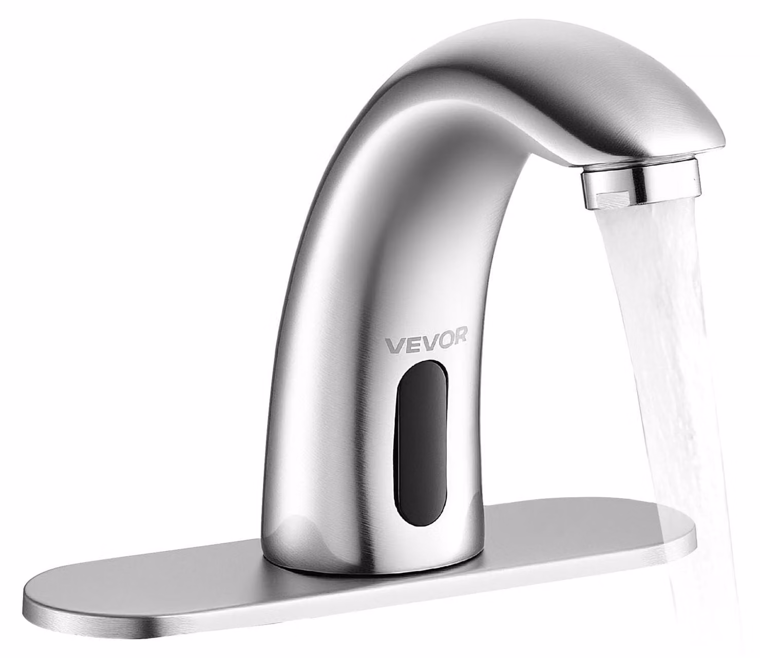 Miscelatore per lavabo senza contatto con sensore, finitura in nichel spazzolato