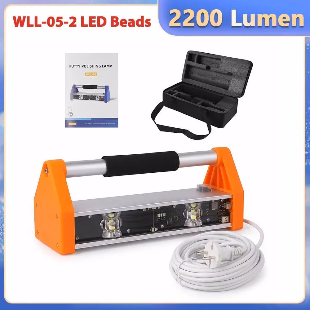 Lampada da lavoro per smerigliatrici - Faretto LED - 2200 lumen - Doppia sorgente luminosa a LED - Angolo di illuminazione ultra-ampio di 155° - Ideale per lavori di ristrutturazione e pittura