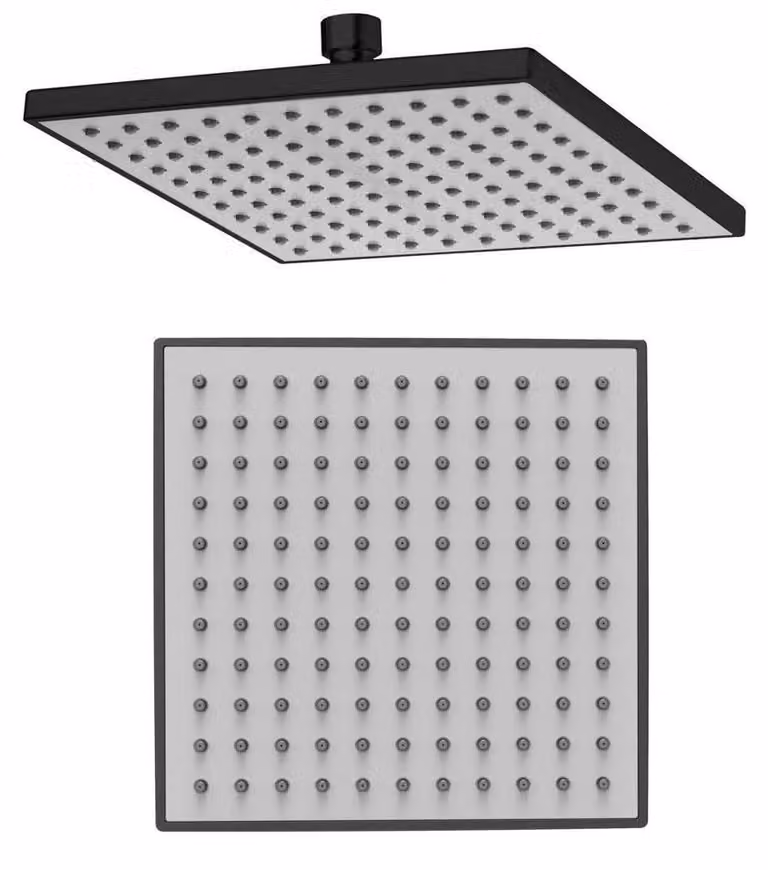 Soffione, 200x200mm, ABS/nero opaco