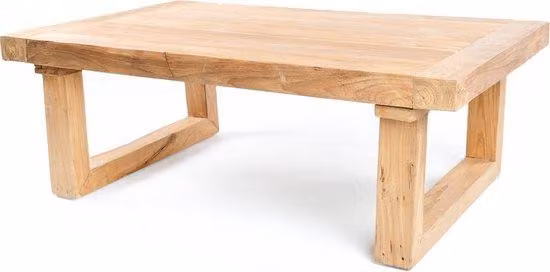 Tavolino da salotto in teak riciclato, finitura naturale