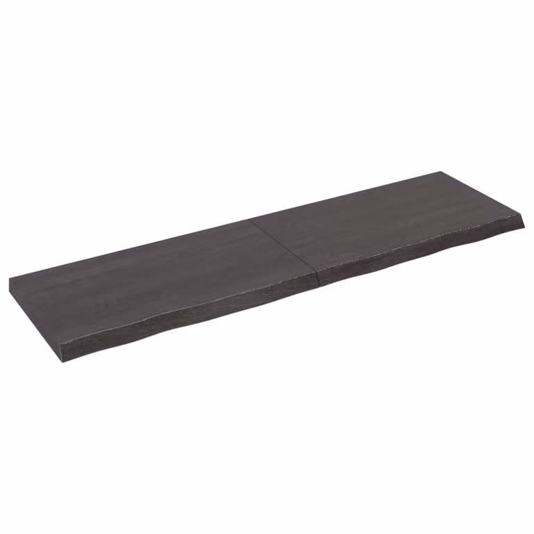 Piano Bagno Marrone Scuro 180x50x(2-6)cm Legno Trattato