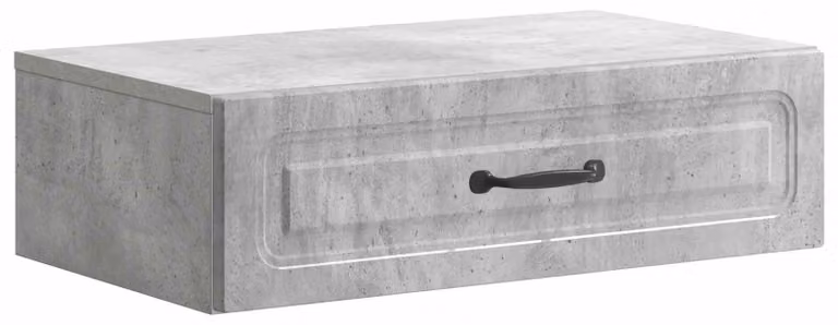 Tavolino da Parete Laterale Grigio Cemento 59 x 34,5 x 17 cm