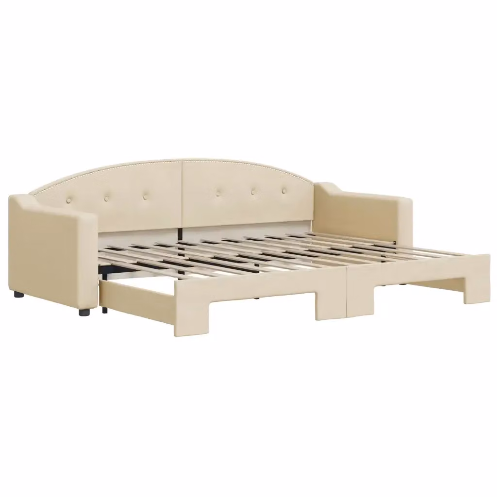 Divano Letto con Letto Estraibile vidaXL Beige Moderno per Soggiorno e Camera da Letto – 2
