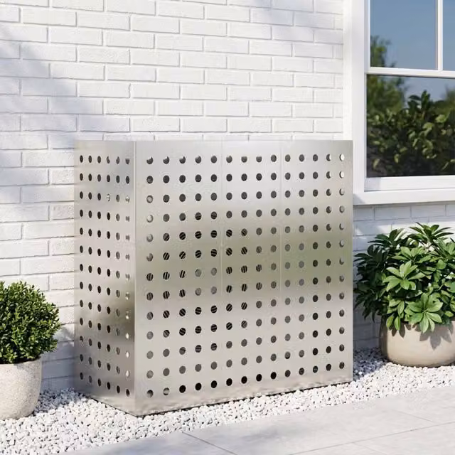 Copertura per condizionatore d'aria Argento 110 x 50 x 105 cm 8014147