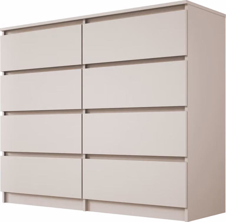 Cassettiera, 8 cassetti, cashmere, 120 x 101 x 39 cm
