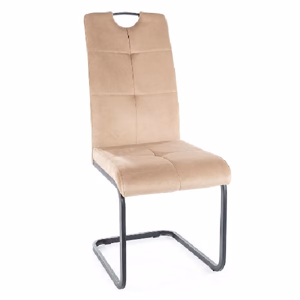 Sedia da pranzo imbottita KASJA - nero / beige