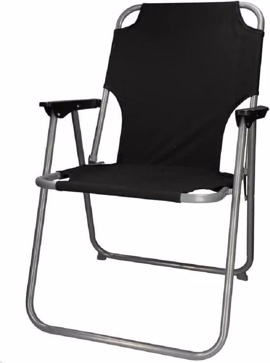 Tavolino da pesca portatile per ragazzi e festival - 46 x 53 x 76 cm - Nero