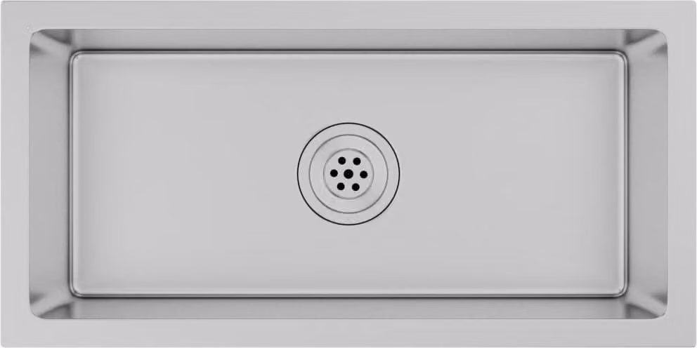 Lavello da Cucina Lavorato a Mano in Acciaio Inox