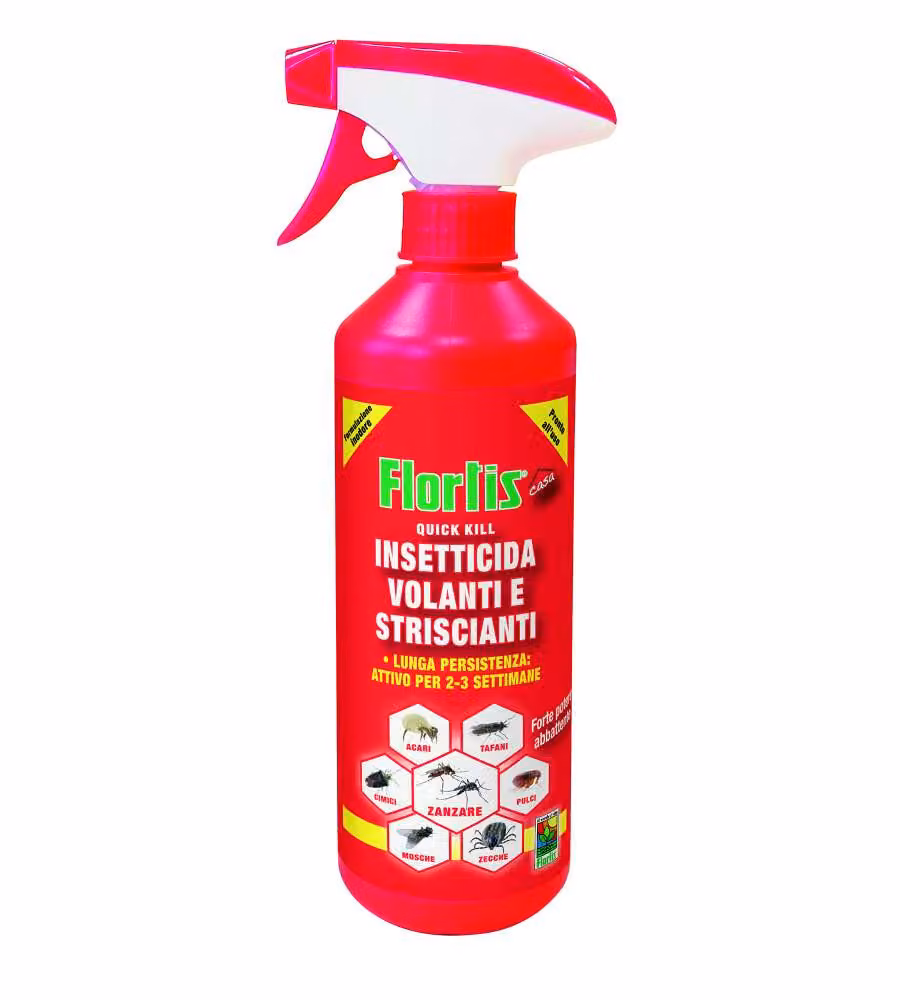 Flortis Insetticida Pronto all'Uso 400 ml - Contro Insetti Volanti e Striscianti