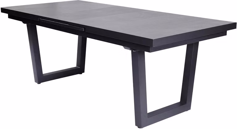 Tavolo da giardino - 200 x 100 cm - Antracite - Grigio - Struttura in alluminio - Piano in sinterizzata - Estendibile