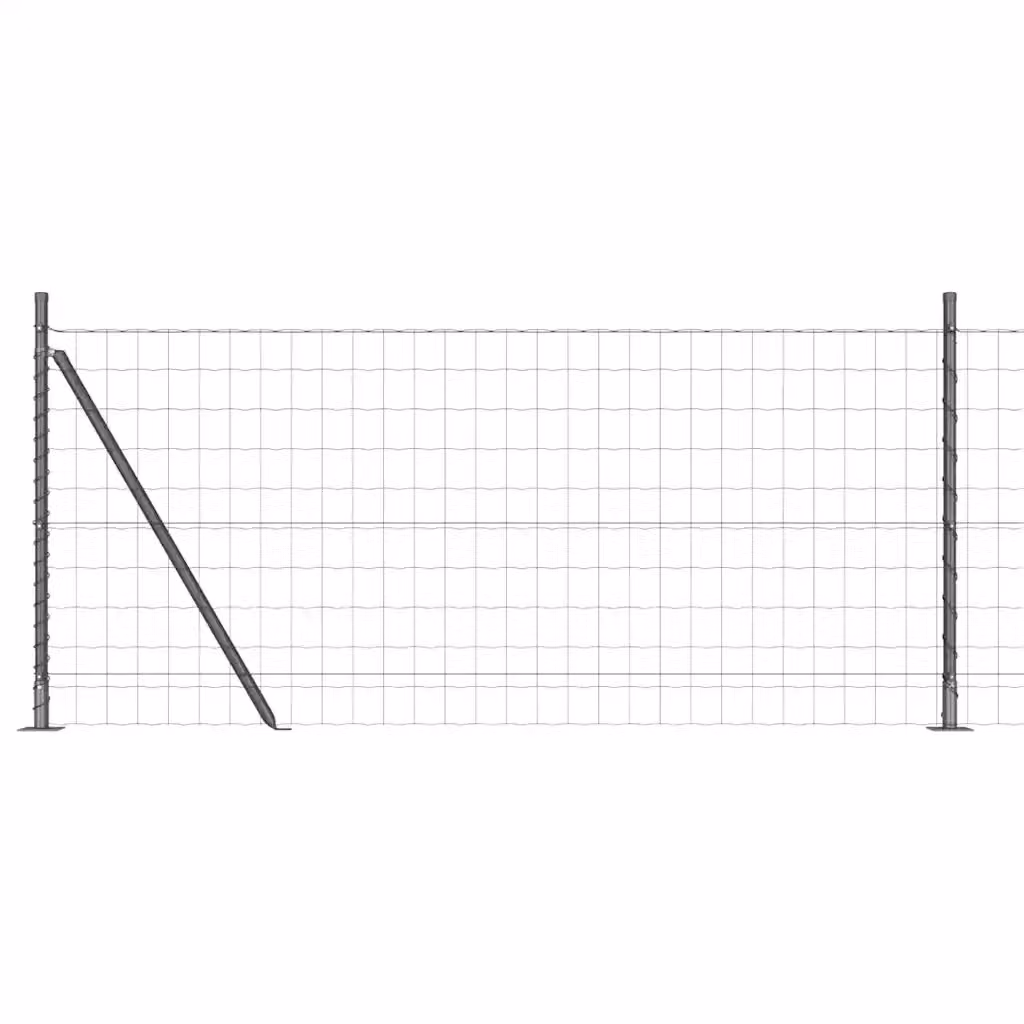 Recinzione Euro Videx in acciaio rivestito in PVC grigio con base in calcestruzzo per montaggio a superficie L: 25 m, H: 1,8 m, P: 1,2 m – 2
