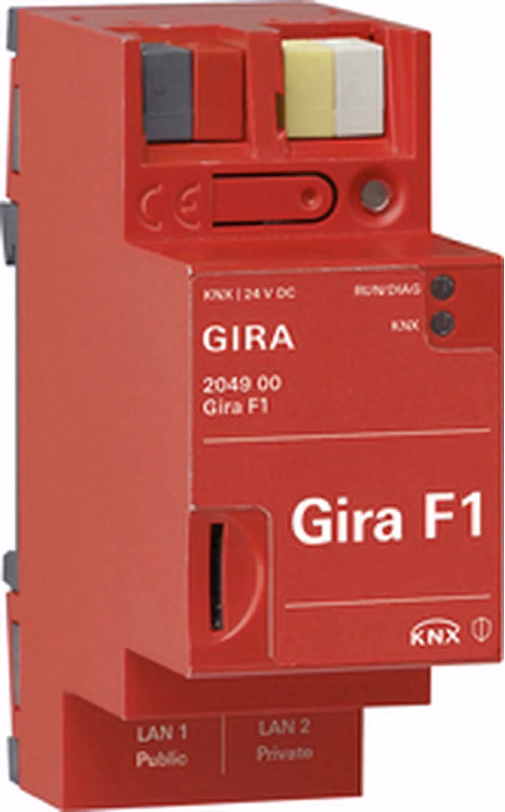 Gira F1 KNX Bridge 204900, IP↔TP, 1000 gruppi, KNX Secure, guida DIN, 1 pz.