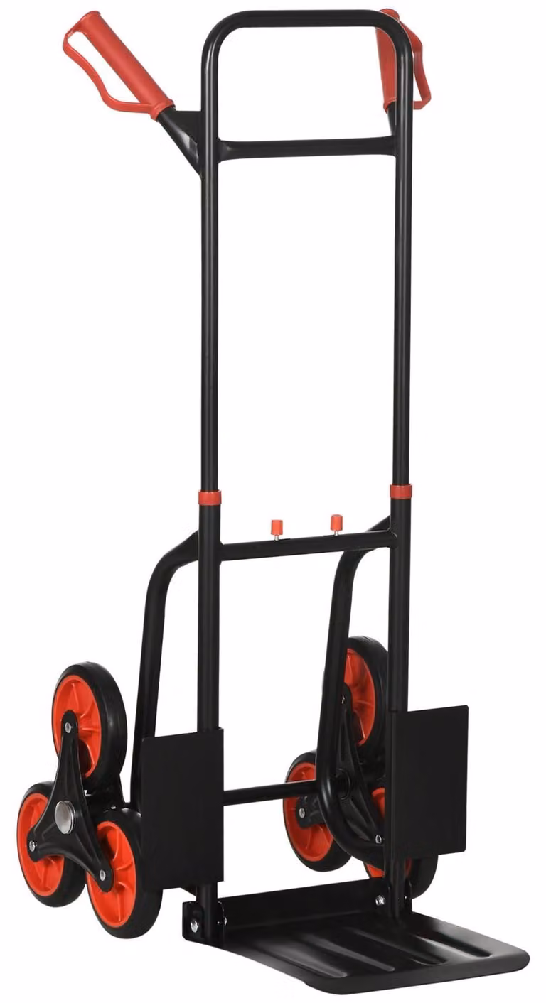 Montascale camion portasacco da 150 kg maniglia per camion regolabile in altezza pieghevole in acciaio 45 x 60 x 109 cm