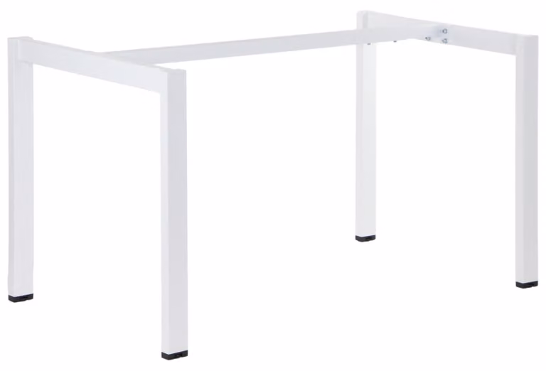 Struttura in metallo per scrivania o tavolo NY-132A/70, lunghezza regolabile, gambe regolabili, dimensioni 119-179x70x72,5 cm, bianco
