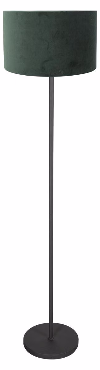 Lampada da terra - verde nero - NOOR - metallo tessile - Ø 30cm - E27 - 4445ZW - Mexlite