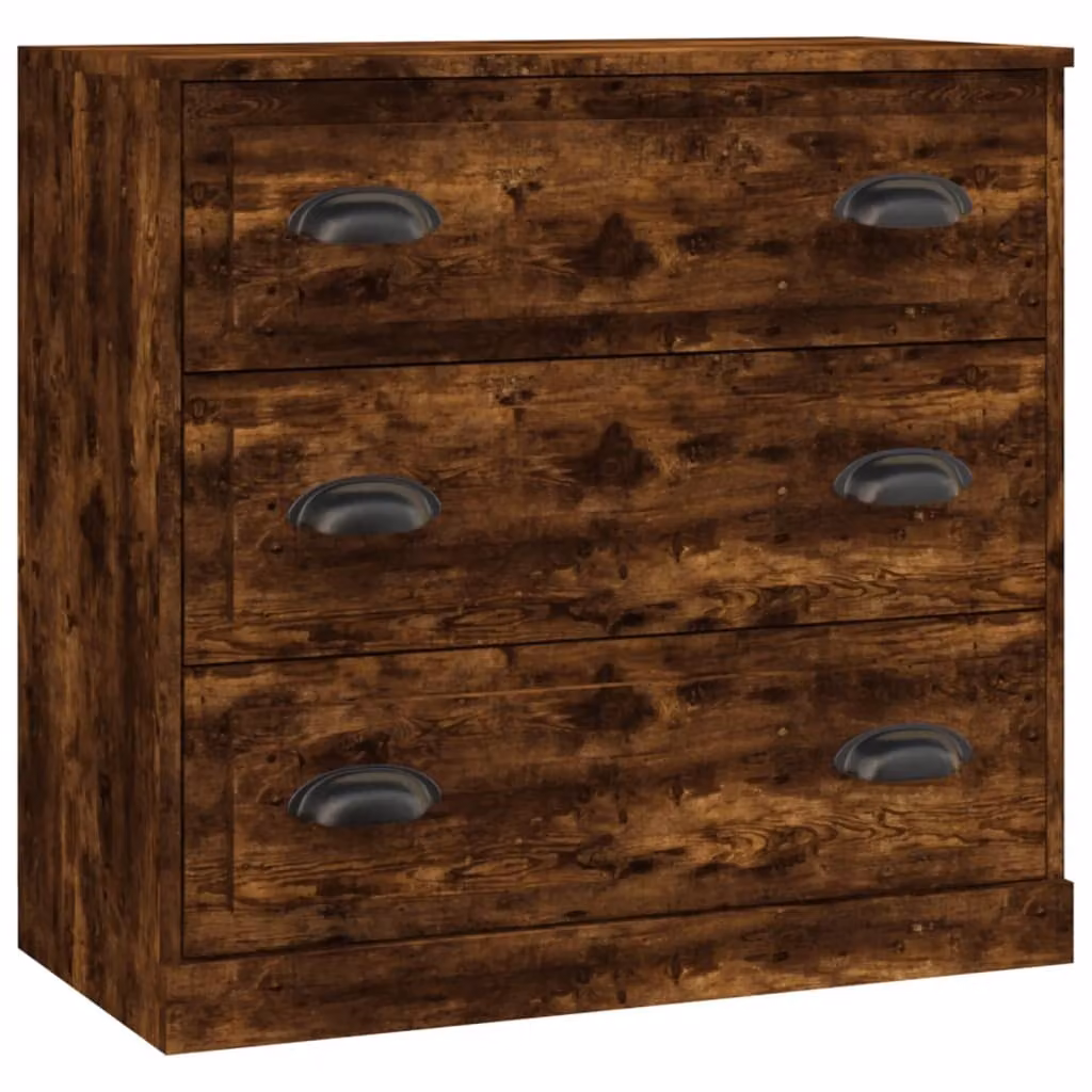 Credenza Rovere Fumo 70x35,5x67,5 cm in Legno Multistrato