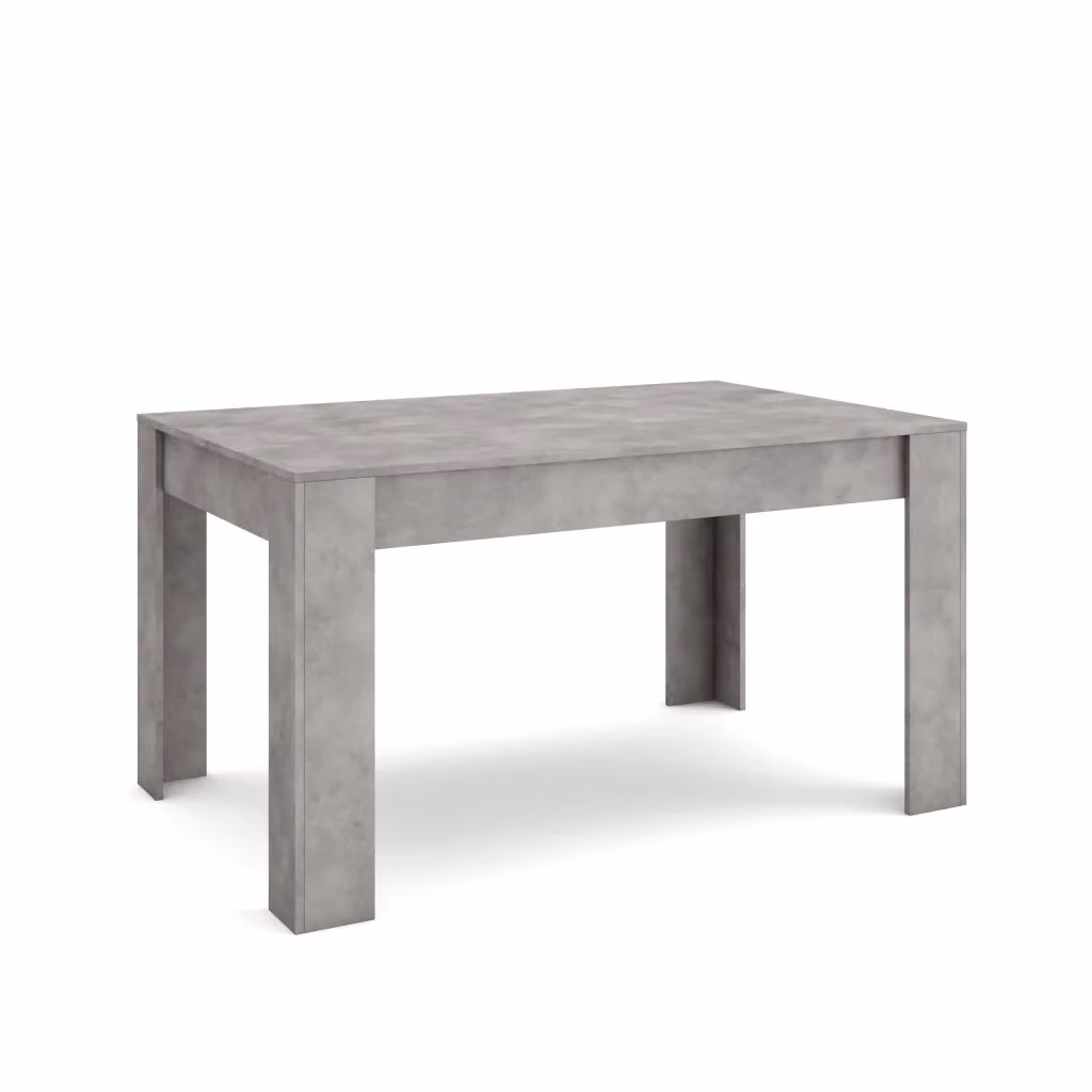 Tavolo da pranzo rettangolare SKRAUT HOME grigio cemento per 6 persone L: 140 cm, P: 90 cm, H: 76 cm – 2