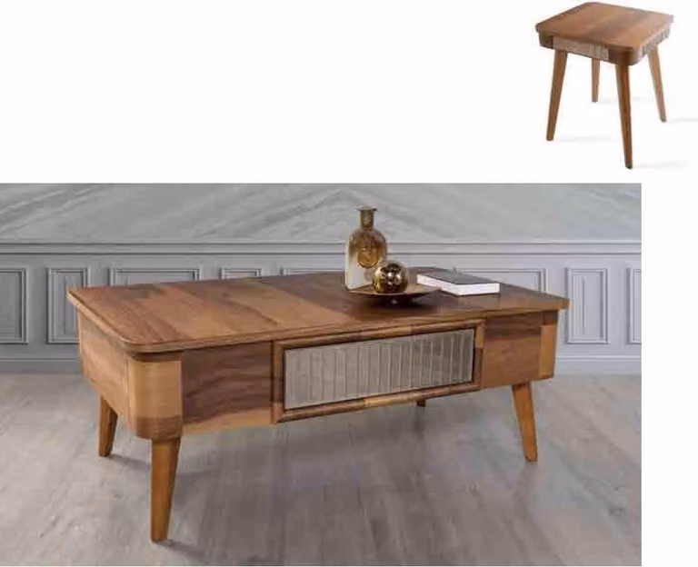 Wohnzimmertisch Holz Royal Beistell Modern Tische Couchtisch Tisch Beistelltisch
