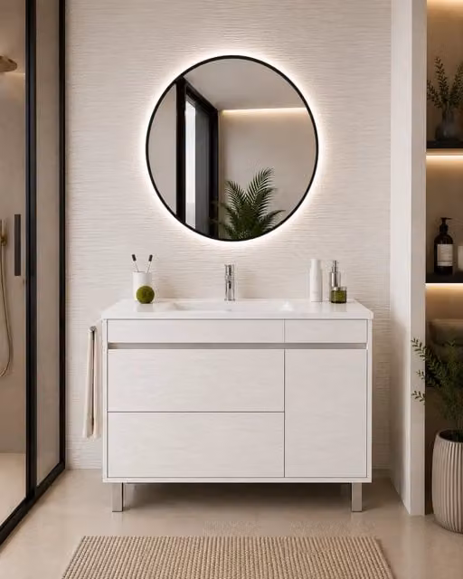 Mobile bagno con lavabo ORIGENBATH CAPRERA senza specchio 70x40 cm bianco nordico