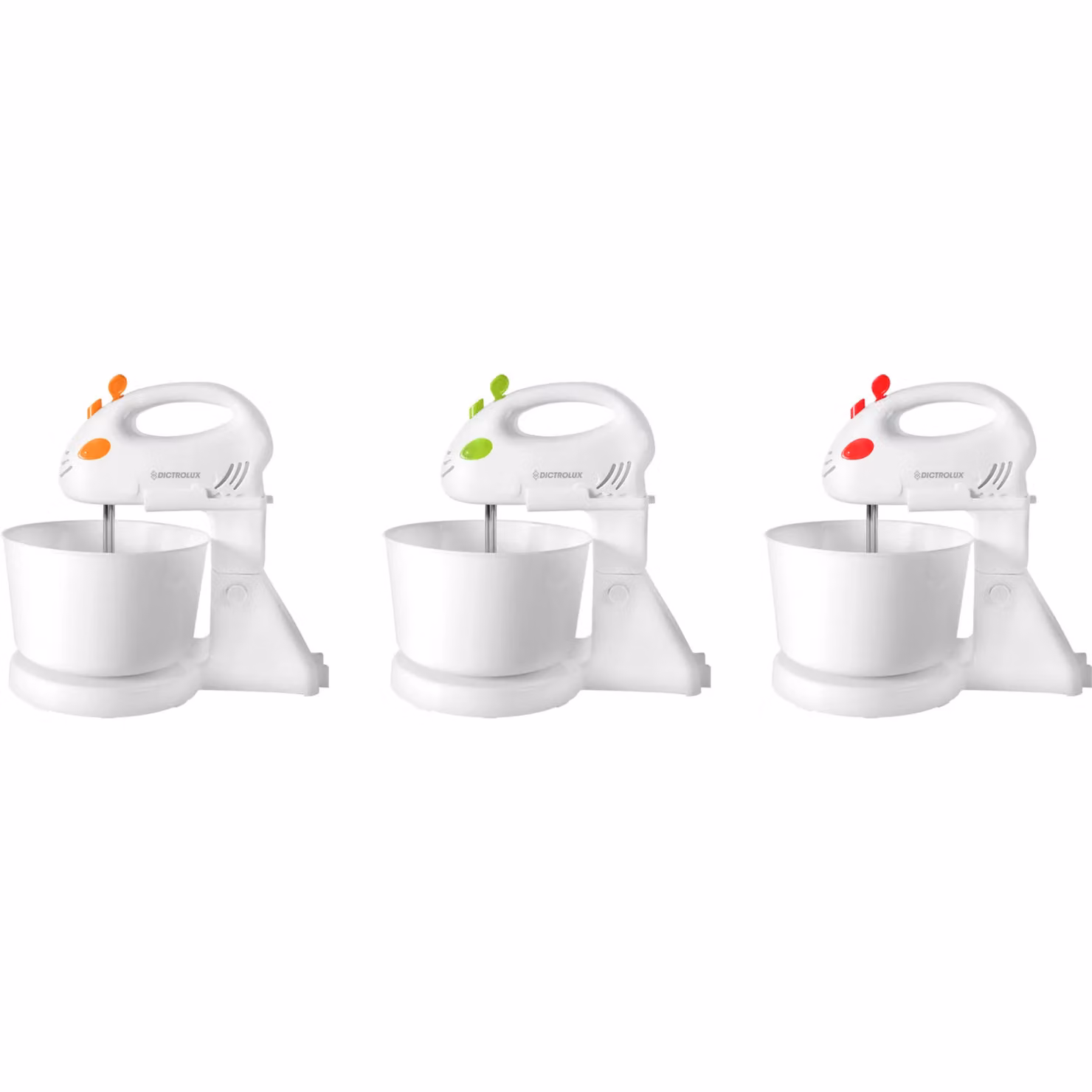 Dictrolux Sbattitore con Ciotola Bianco 150 Watt e 7 Velocità