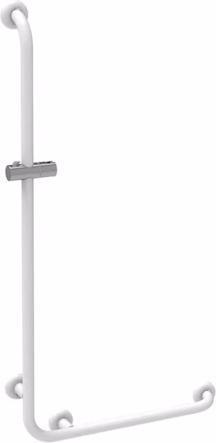 Goman maniglia inox e saliscendi flex bianca
