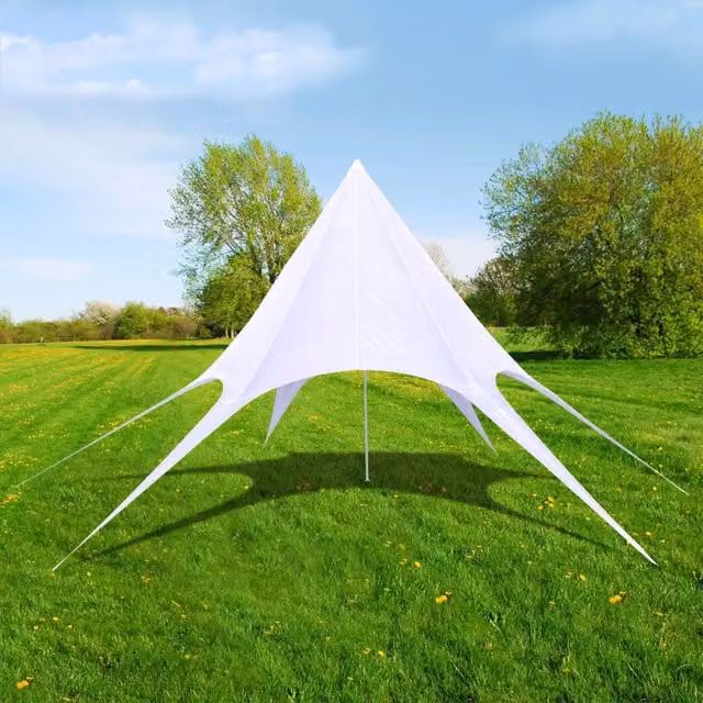 Gazebo padiglione tenda da giardino a stella esagonale 12m 40706