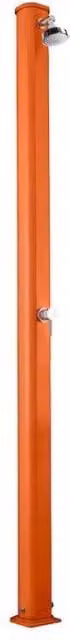 Doccia Solare Jolly Arkema Design in Alluminio con Miscelatore, Arancione, 25 l