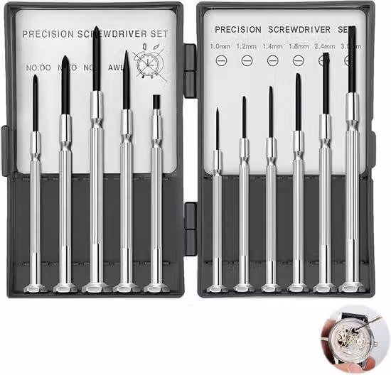 Set multifunzione da 11 pezzi per elettronica, orologi e occhiali - Set di cacciaviti di precisione per appassionati e professionisti