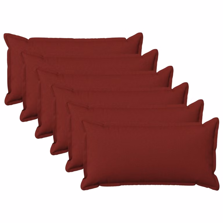 Set di 6 federe vidaXL HOUTEN colore rosso, L/P: 40 x 70 cm