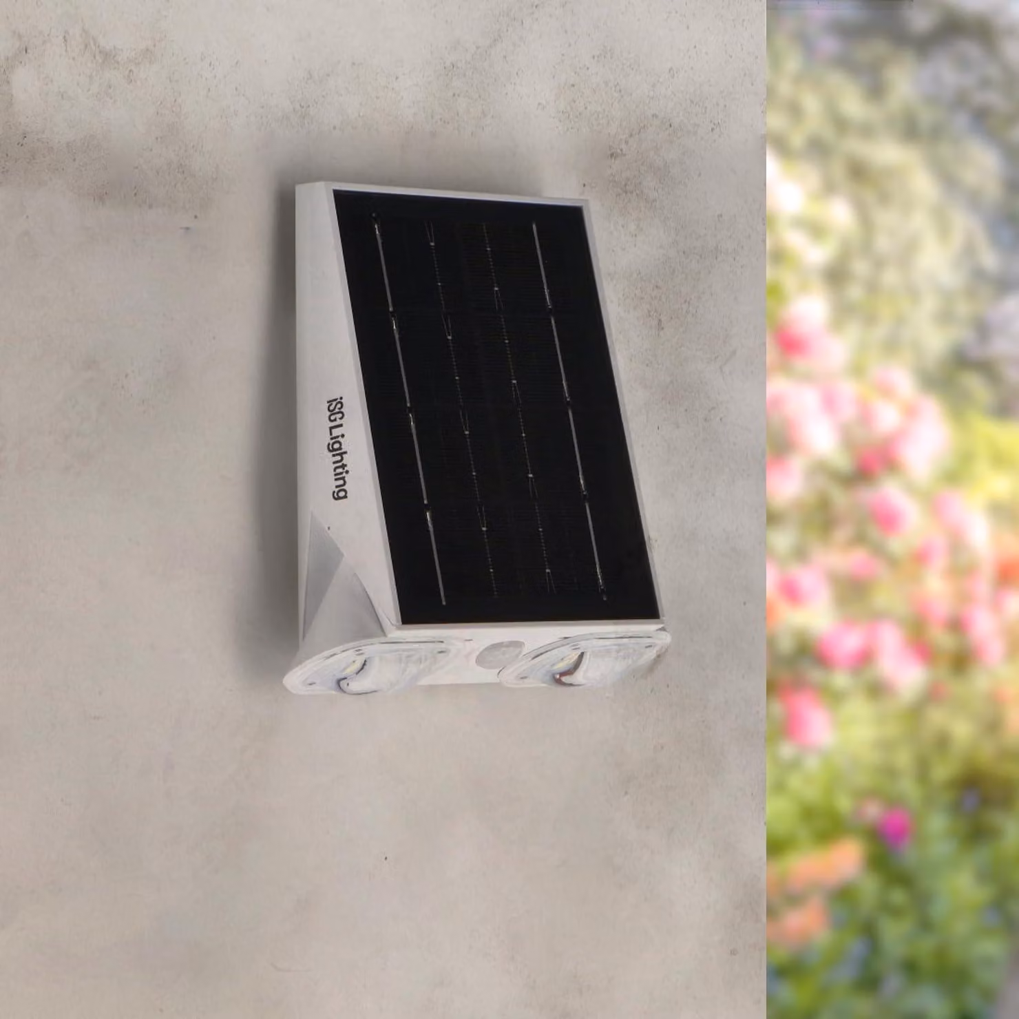 Lampada da parete solare con sensore, 800 lumen, grado di protezione IP44, temperatura di colore 4000 K