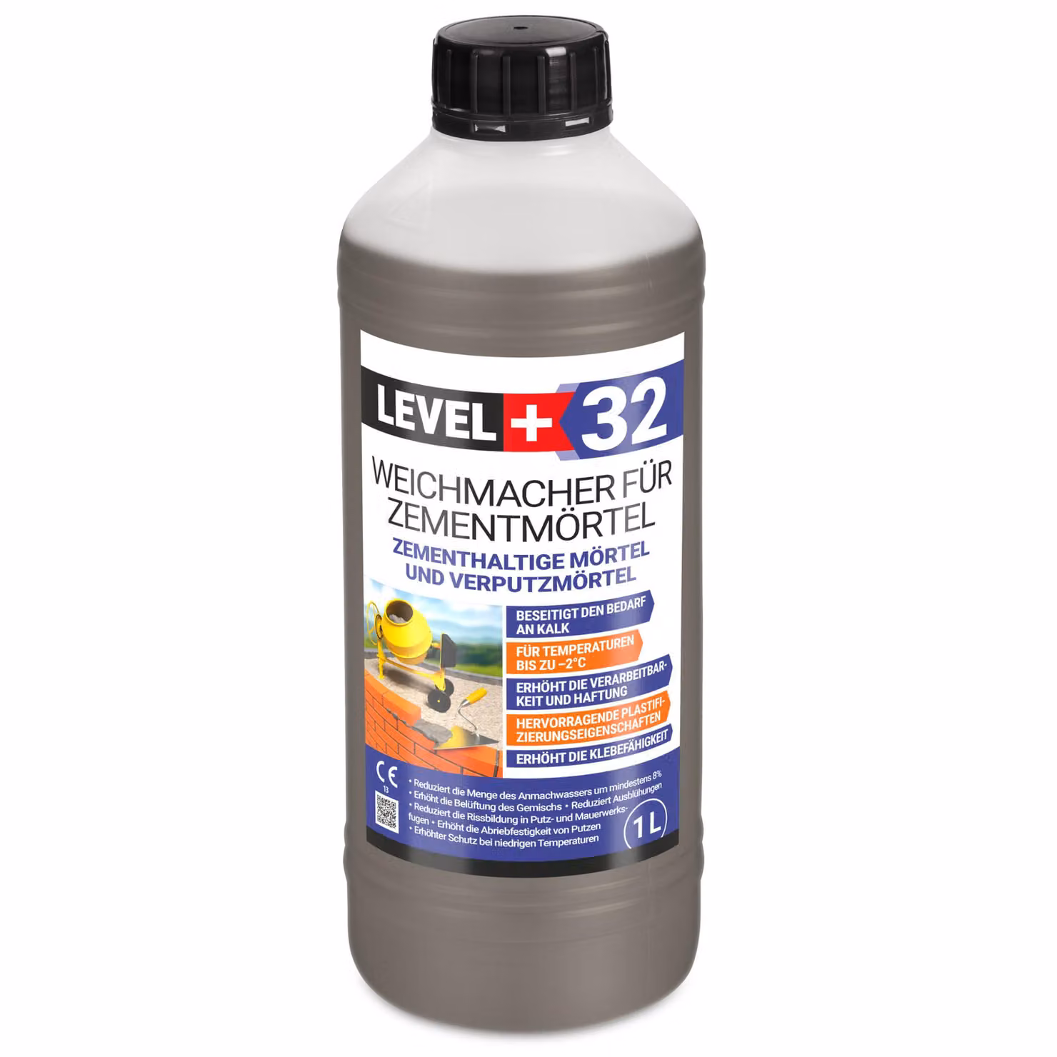 Plastificante per malte e intonaci 1L Livello+32