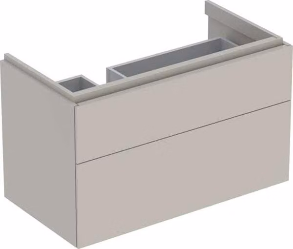 Geberit Xeno 2, armoire sous lavabo avec découpe pour siphon à gauche, 880x530x462mm, 2 tiroirs, 500.515.00.1, 500.515.00.1