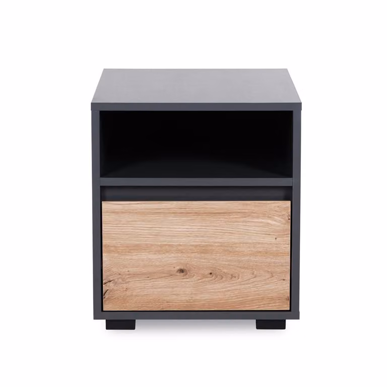 Comodino AGIRA – antracite / rovere
