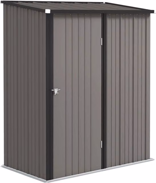 Casetta Porta Attrezzi da Giardino ¨C Xylo ¨C Acciaio Grigio Chiaro 161.5x94.5x196cm