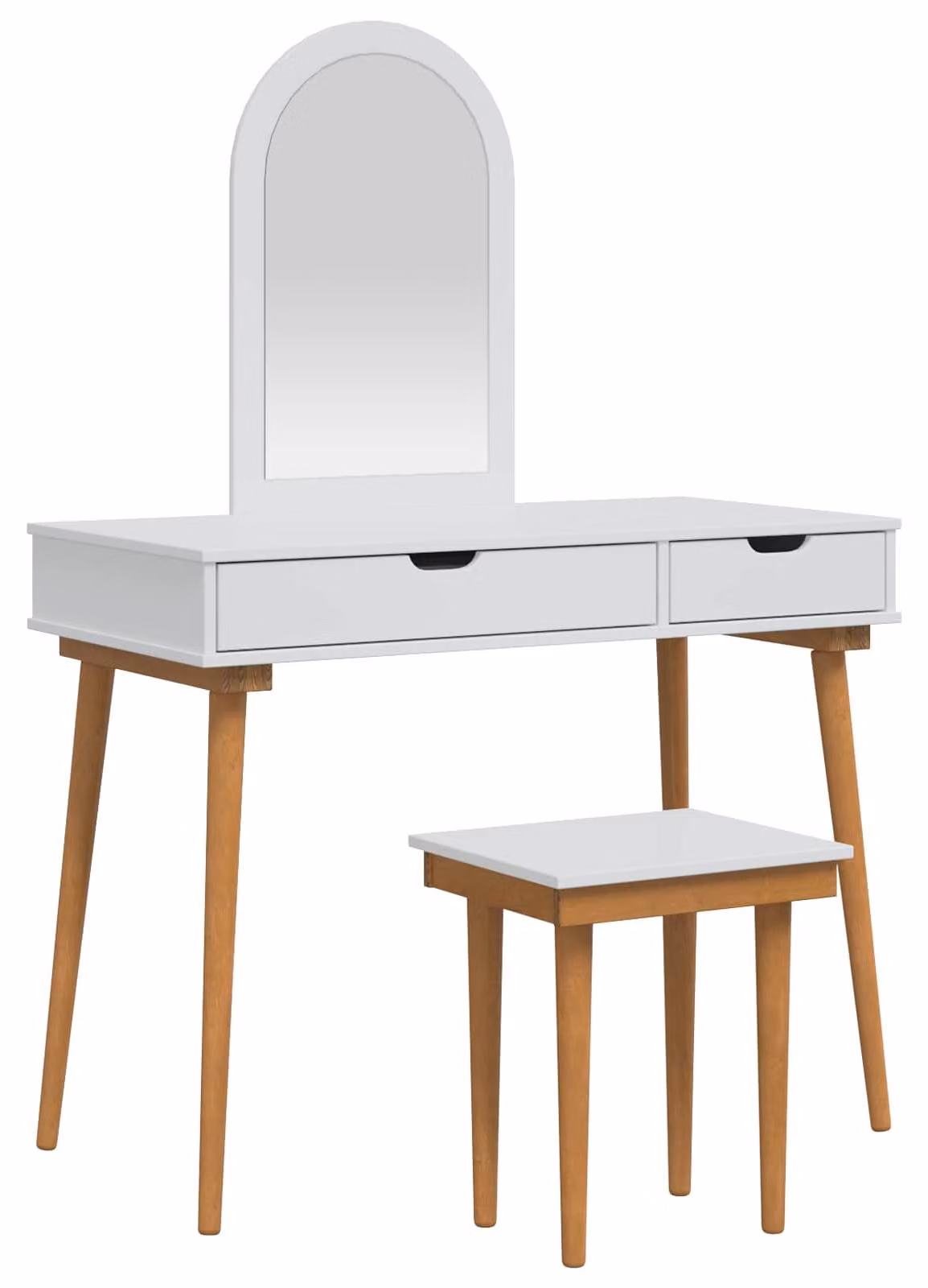 Set da trucco FAUSKE, 3 pezzi, bianco, 100 x 50 x 143 cm