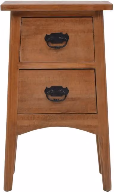 Comodino sospeso vidaXL in legno di abete e MDF marrone L: 40 cm, P: 29 cm, H: 68 cm – 1