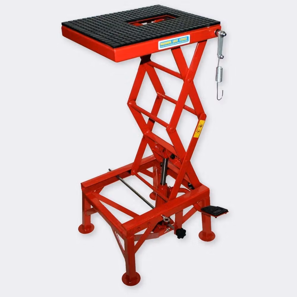 Supporto di montaggio per piattaforma elevatrice per motociclette Helloshop colore rosso, capacità 135 kg – 2