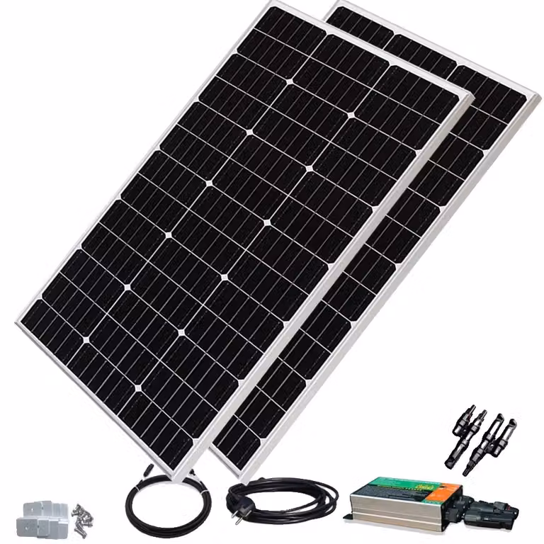 Sistema solare da balcone, potenza massima 300W, efficienza dei moduli 22%, 220V 230V 300W