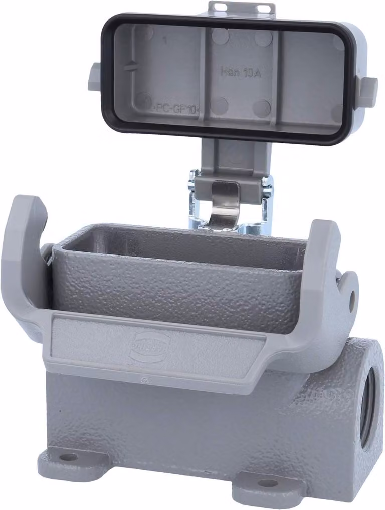 Custodia per presa 10 A, 2 pin, cavo rotondo Ve - Presa per connettori industriali 19 20 010 0295
