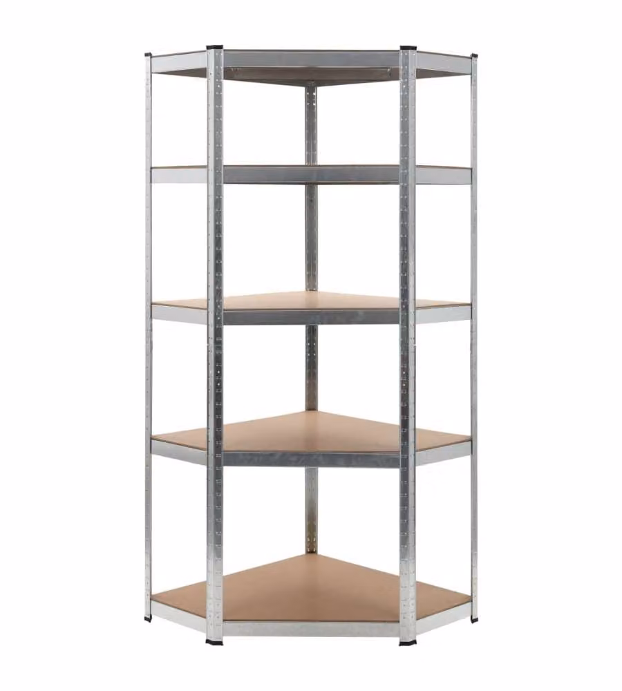 Scaffale Argento 75x75x180 cm in Acciaio e MDF