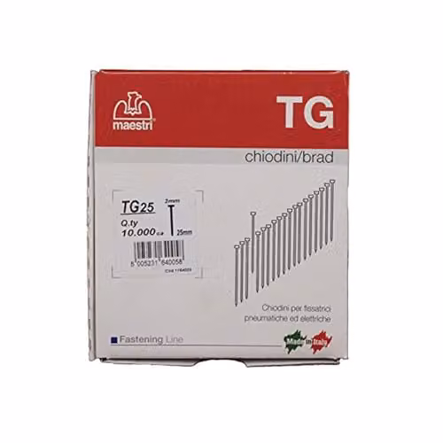 Chiodi Mm 25 Pz  5000 Testa Groppino Tg/25 Maestri