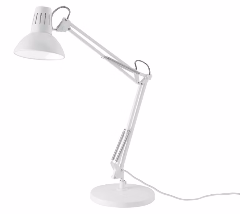 Lampada da tavolo regolabile ARTIFEX in metallo bianco