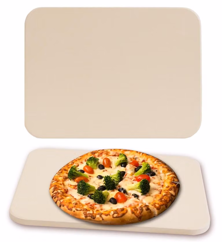 Pietra per pizza Pietra per cuocere il pane Forno in pietra Cordierite 30x38 cm Beige Barbecue a gas Pizza Stone