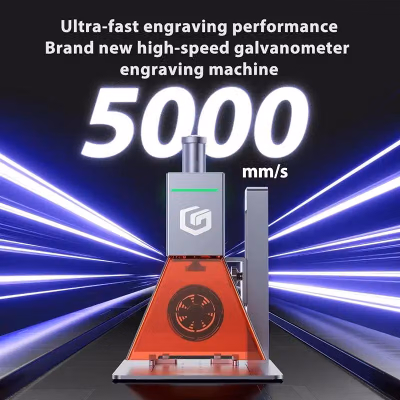 Nano 6W - Incisore laser portatile - Velocità di incisione: 5000 mm/s - Area di lavoro: 100 x 100 mm - Potenza laser: 6 W - Adatto per legno, acrilico, pelle e metallo - Connessione Wi-Fi, USB, controllo tramite app
