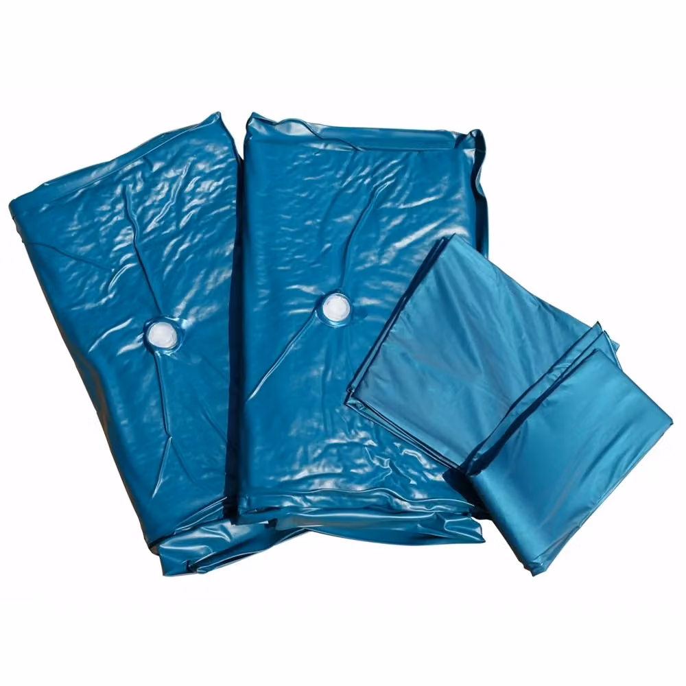 Set letto ad acqua BELIANI con materasso, 2 scaldaletto e coprimaterasso, bianco e blu, L/P: 140 x 200 cm – 2