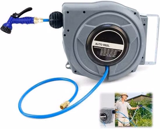 Irrigatore automatico da giardino ad alta pressione con sistema di risciacquo - 20 m - versatile e resistente