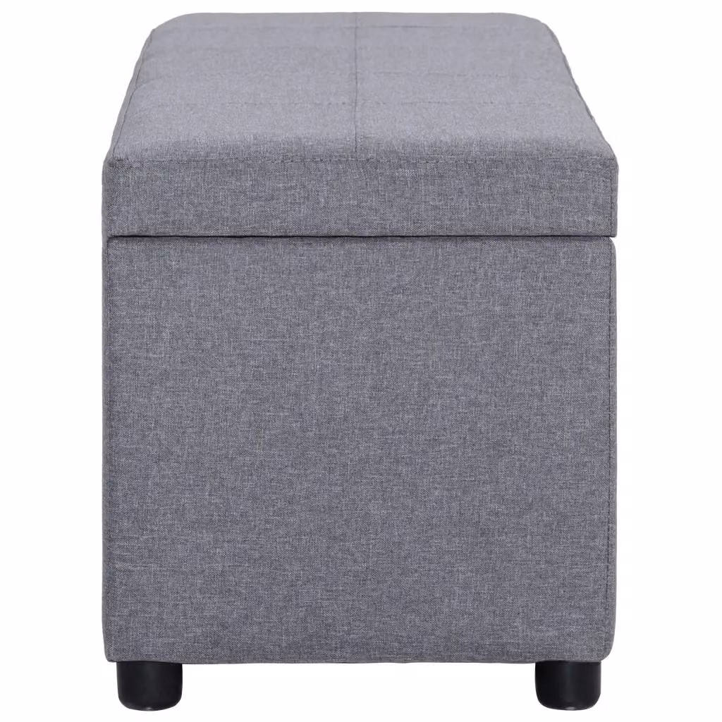 Panca con vano portaoggetti vidaXL in tessuto grigio moderno, Larghezza: 116 cm – 2
