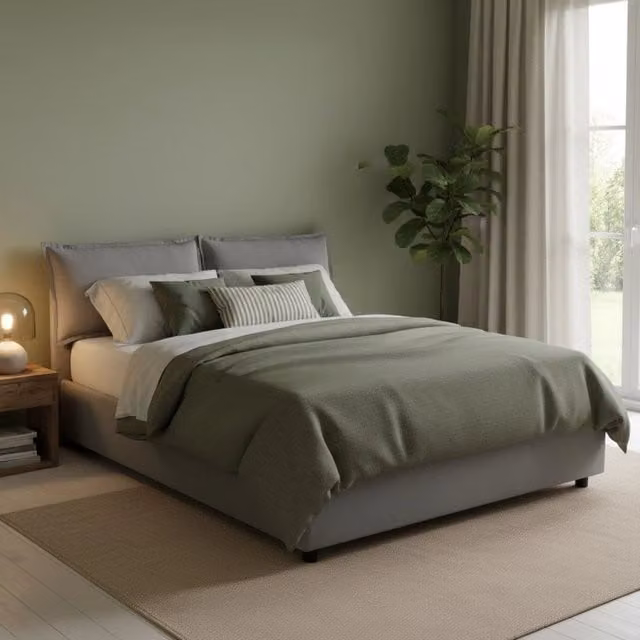 Letto Matrimoniale Anjin Talamo Italia con Contenitore Alzabile Grigio L/P/H: 160 x 190 x 175 cm – 1