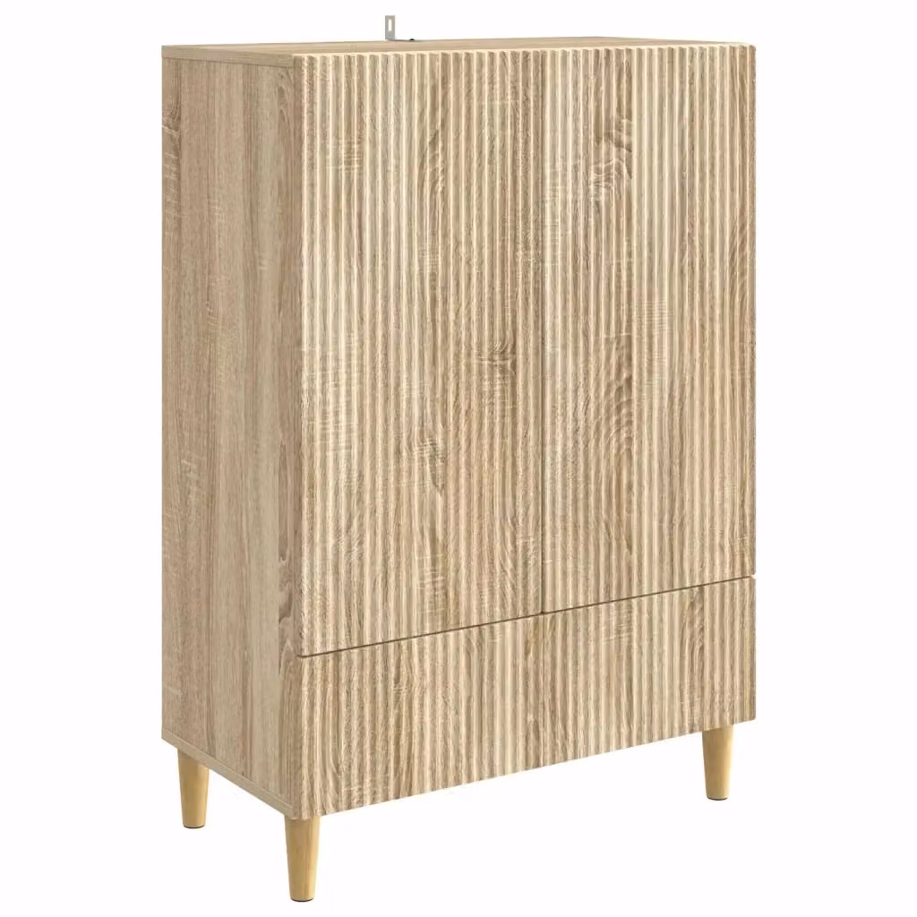 Credenza vidaXL in Rovere con finitura opaca, L 66 cm x P 34,5 cm x H 95 cm – 2