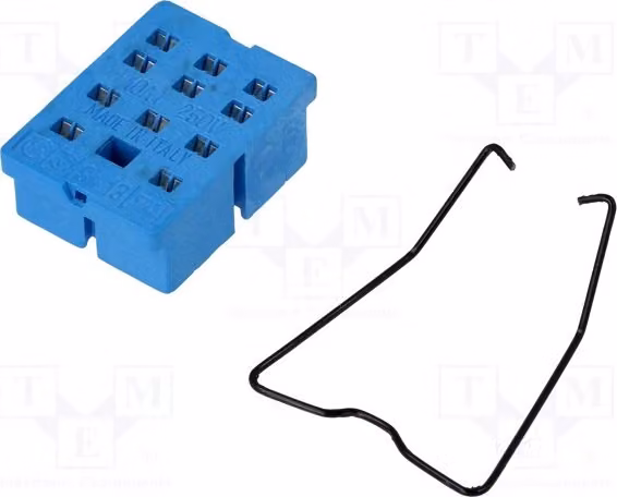 1x Base con connettori: 11, 250 VAC, 10A. Montaggio: 94.13. Relè elettromagnetici - Accessori